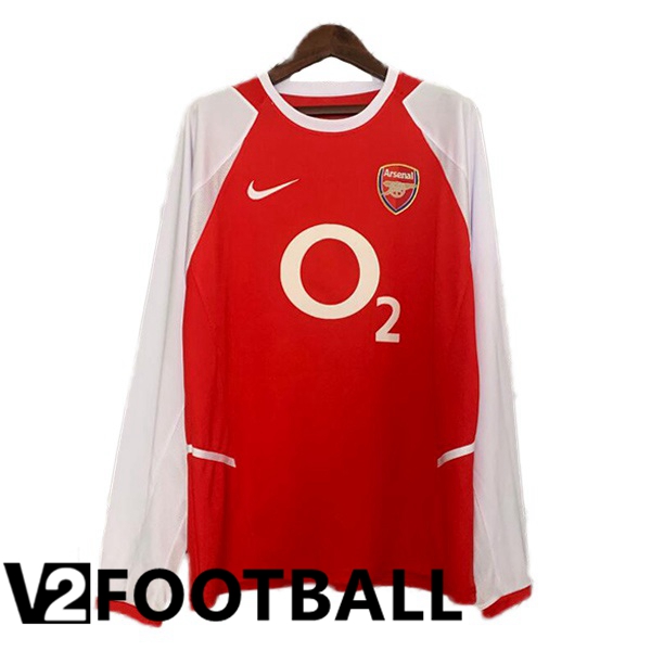 Arsenal Retro Football Shirt Home Long sleeve Red 2002-2004