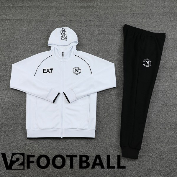 SSC Naples Training Tracksuit Windbreaker White 2024/2025