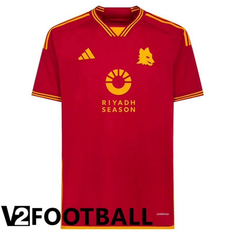 AS Roma Sponsor Soccer Shirt Home 2023/2024