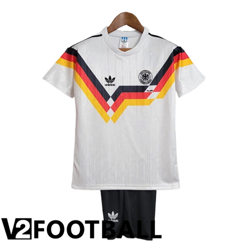 Germany Retro Kids Soccer Shirt Home 1992