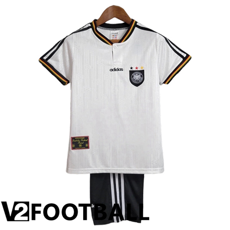 Germany Retro Kids Soccer Shirt Home 1996