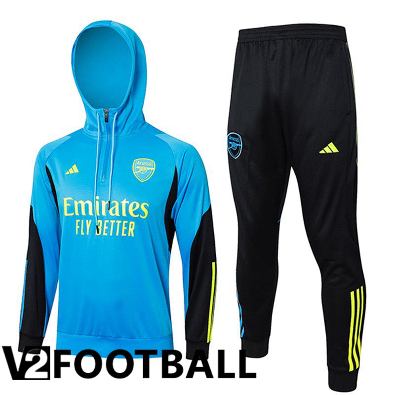 Arsenal Training Tracksuit Hoodie Blue/Black/Yellow 2024/2025