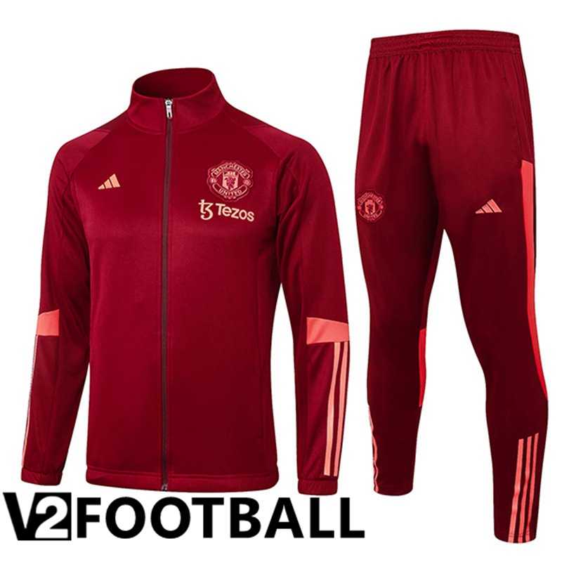 Manchester United Training Jacket Suit Red/Pink 2023/2024