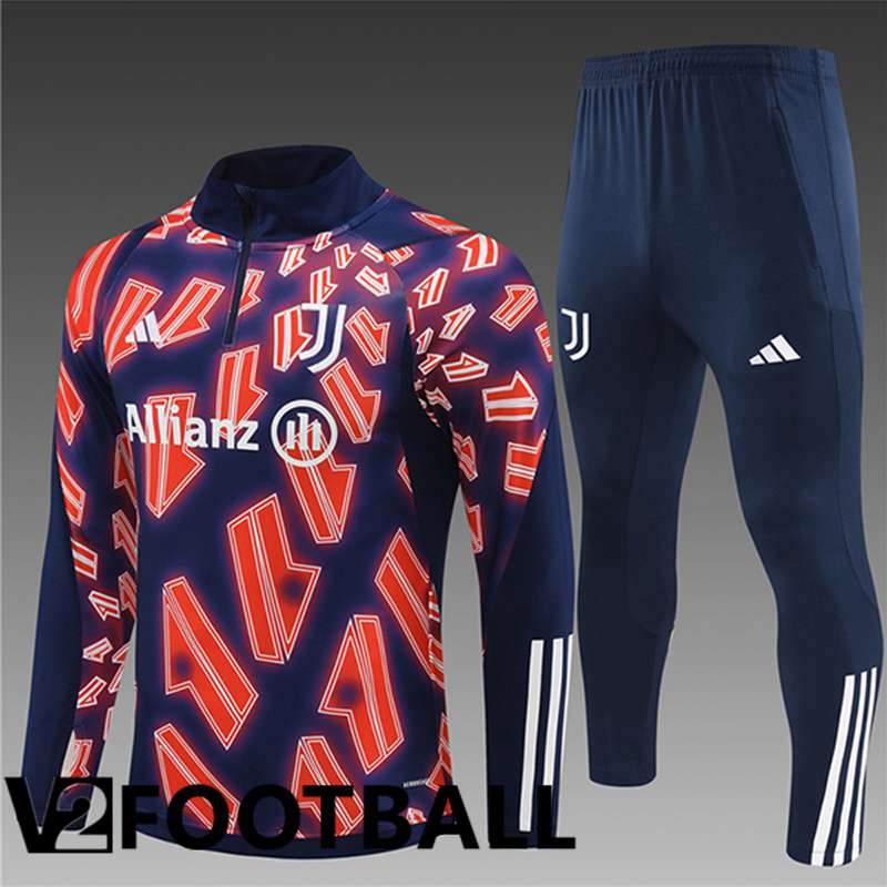 Juventus Kids Training Tracksuit Suit Red/Blue 2024/2025