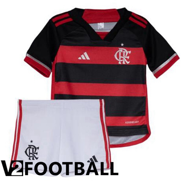 Flamengo Kids Soccer Shirt Home Red 2024/2025