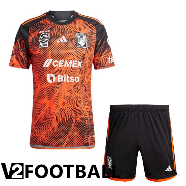 Tigres UANL Kids Soccer Shirt Third Orange 2024/2025