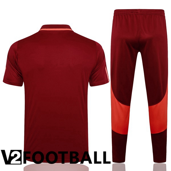 Manchester United Soccer Polo + Pants Red 2024/2025