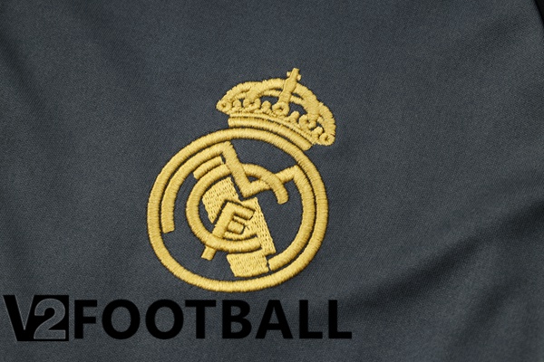 Real Madrid Soccer Polo + Pants Grey 2024/2025