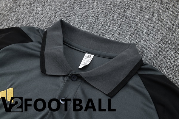 Real Madrid Soccer Polo + Pants Grey 2024/2025