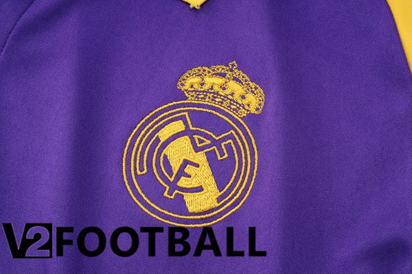 Real Madrid Soccer Polo + Pants Purple 2024/2025