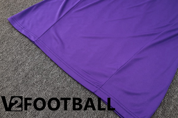 Real Madrid Soccer Polo + Pants Purple 2024/2025