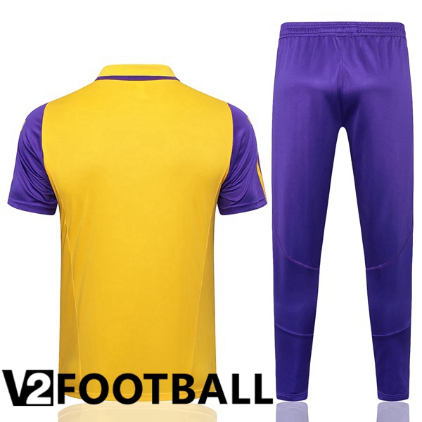 Real Madrid Soccer Polo + Pants Yellow 2024/2025
