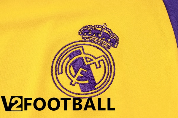 Real Madrid Soccer Polo + Pants Yellow 2024/2025