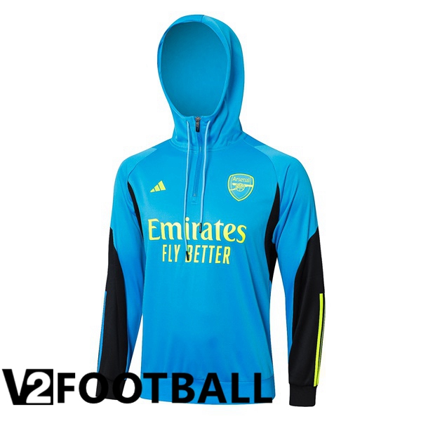 Arsenal Training Sweatshirt Hoodie Blue 2024/2025