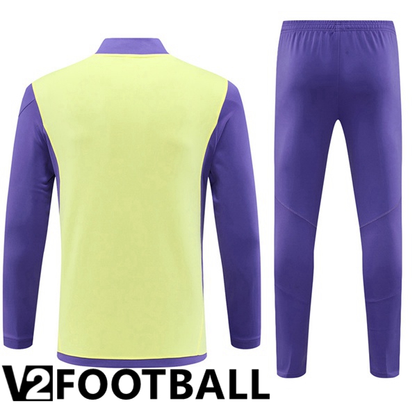Real Madrid Training Tracksuit Suit Yellow Purple 2024/2025