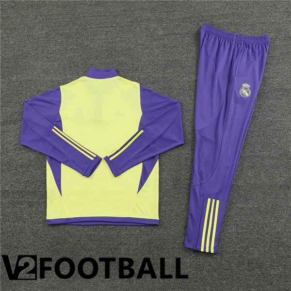 Real Madrid Training Tracksuit Suit Yellow Purple 2024/2025