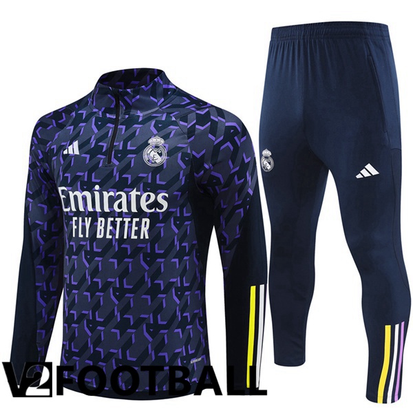 Real Madrid Training Tracksuit Suit Blue Royal 2024/2025