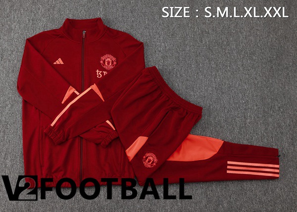 Manchester United Training Jacket Suit Red 2024/2025