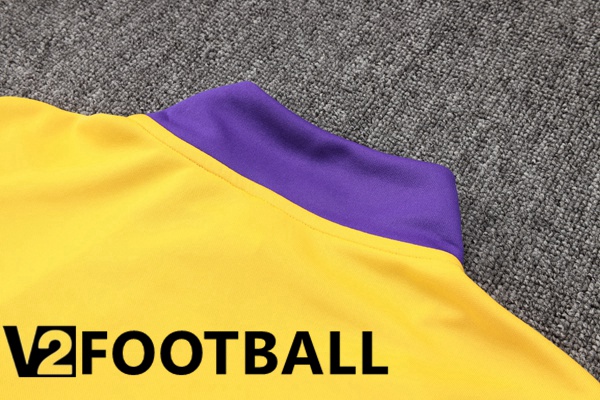 Real Madrid Training Jacket Suit Yellow Purple 2024/2025
