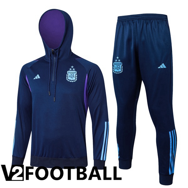 Argentina Training Tracksuit Sweatshirt Hoodie Blue Royal 2024/2025