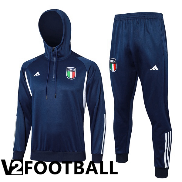 Italy Training Tracksuit Sweatshirt Hoodie Blue Royal 2024/2025