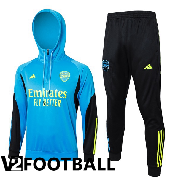 Arsenal Training Tracksuit Sweatshirt Hoodie Blue 2024/2025