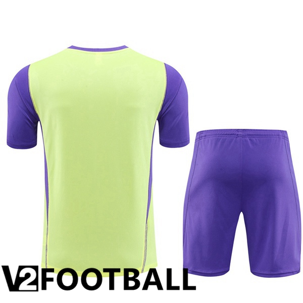 Real Madrid Training T Shirt + Shorts Yellow 2024/2025