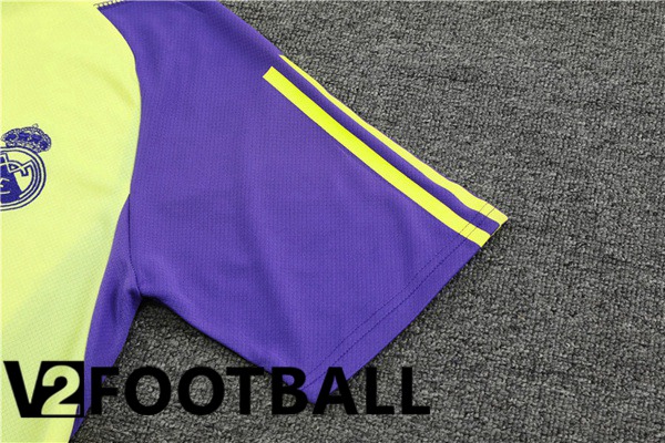 Real Madrid Training T Shirt + Shorts Yellow 2024/2025