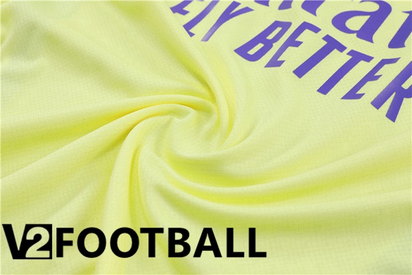 Real Madrid Training T Shirt + Shorts Yellow 2024/2025