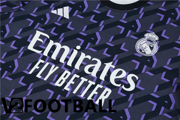Real Madrid Training T Shirt + Shorts Blue Royal 2024/2025