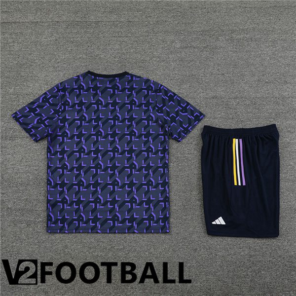 Real Madrid Training T Shirt + Shorts Blue Royal 2024/2025