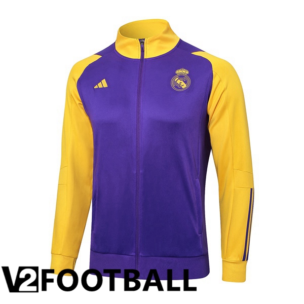 Real Madrid Training Jacket Purple Yellow 2024/2025