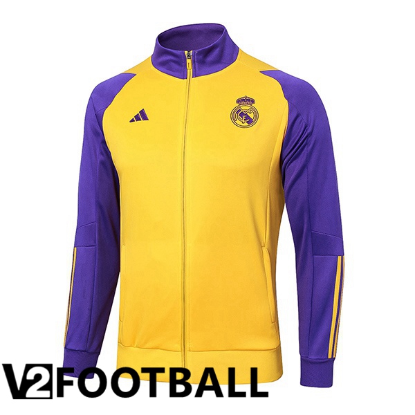 Real Madrid Training Jacket Yellow Purple 2024/2025