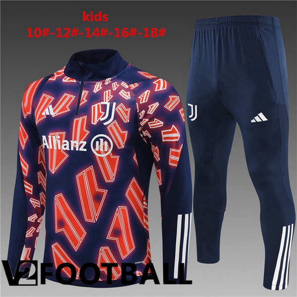 Juventus Kids Training Tracksuit Suit Red Blue Royal 2024/2025