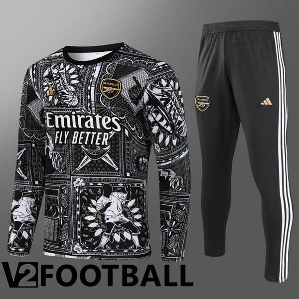 Arsenal Kids Training Tracksuit Suit Black 2024/2025