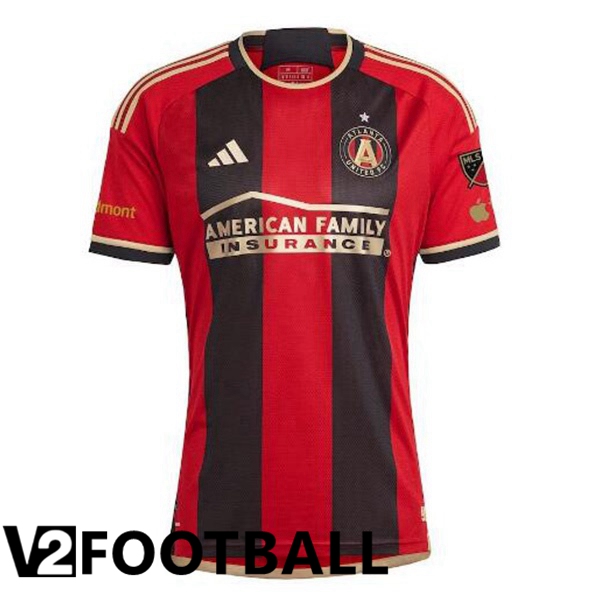 Atlanta United Soccer Shirt Home Red Black 2024/2025