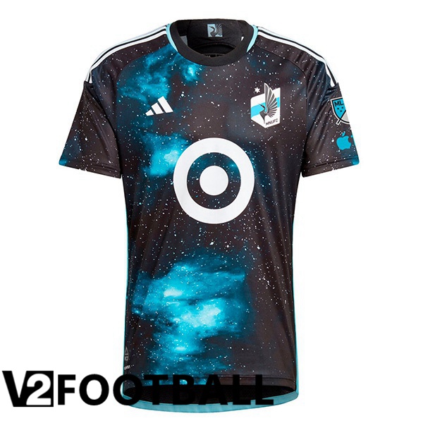 Minnesota United Soccer Shirt Home Black Blue 2024/2025