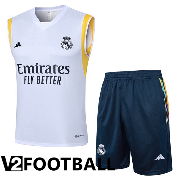 Real Madrid Soccer vest + Shorts White 2024/2025