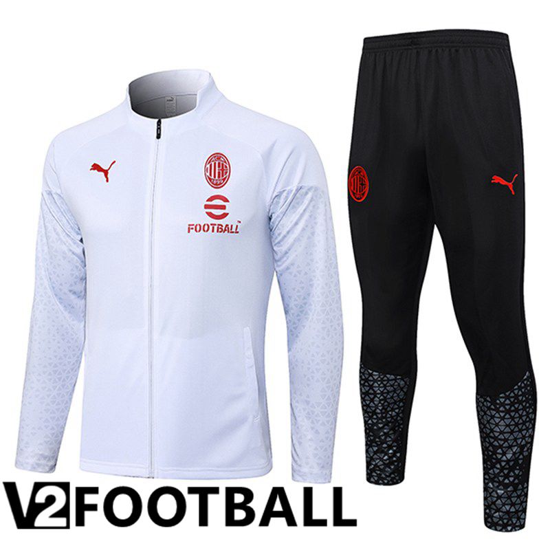 AC Milan Training Jacket Suit White 2023/2024