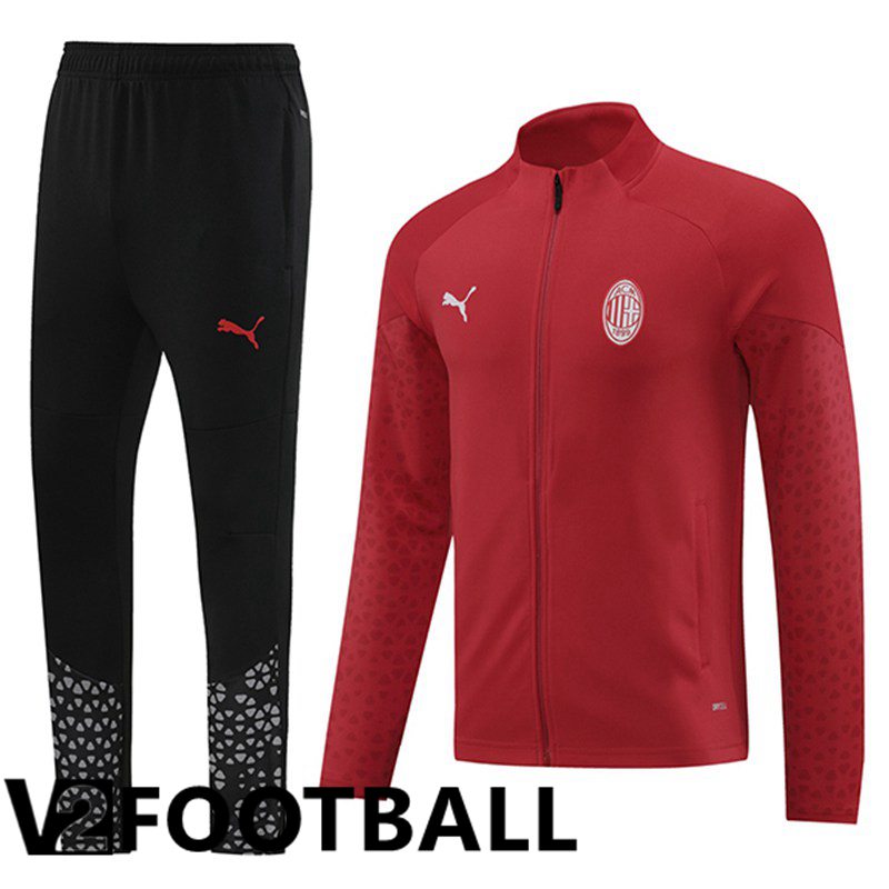 AC Milan Training Tracksuit Suit Red/Black 2024/2025