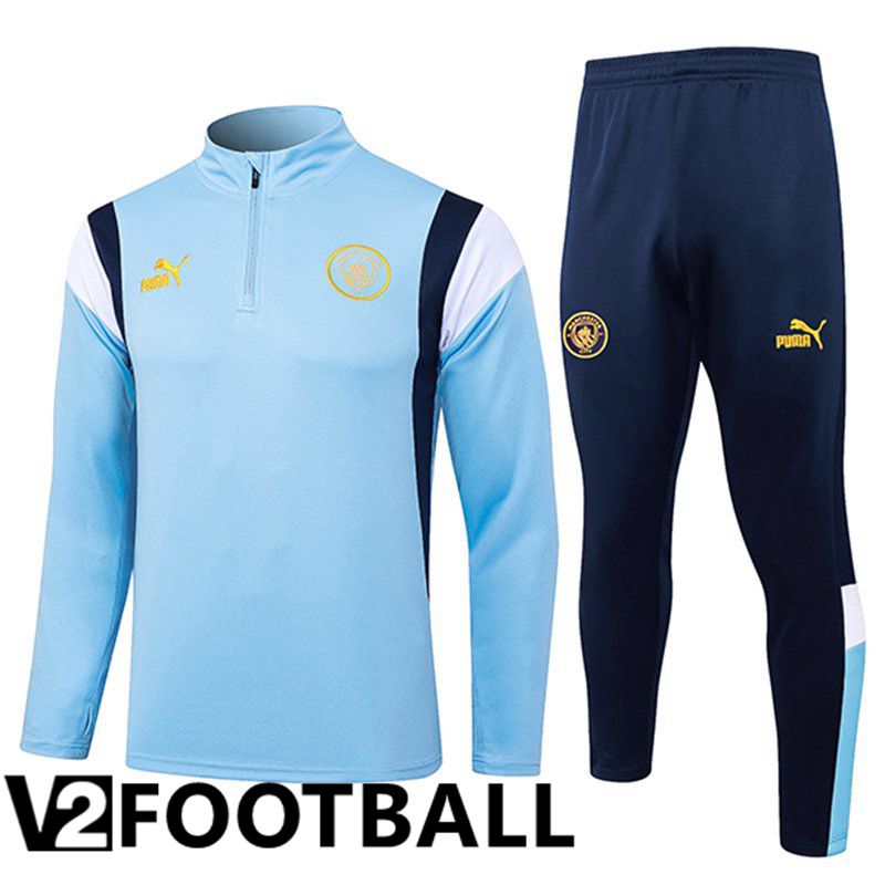 Manchester City Training Tracksuit Suit Light Blue 2023/2024