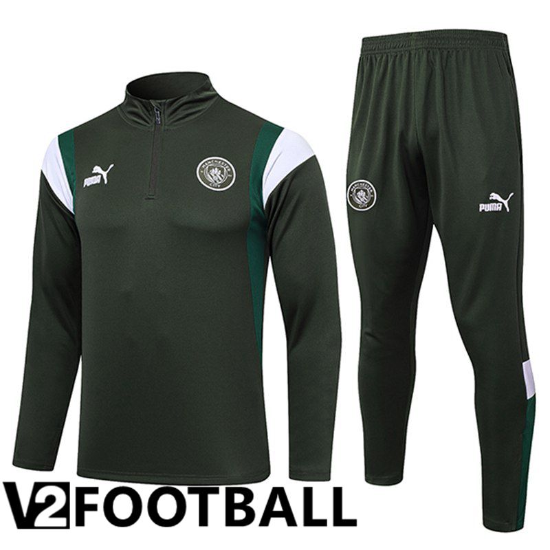 Manchester City Training Tracksuit Suit Green 2023/2024