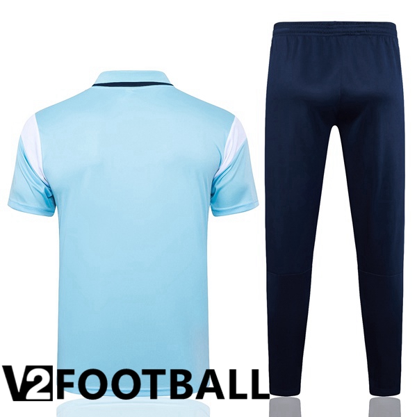 Manchester City Soccer Polo + Pants Blue 2024/2025