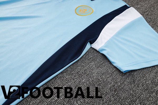 Manchester City Soccer Polo + Pants Blue 2024/2025