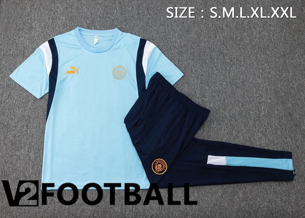 Manchester City Training T Shirt + Pants Blue 2024/2025