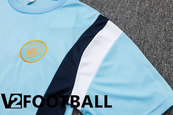 Manchester City Training T Shirt + Pants Blue 2024/2025