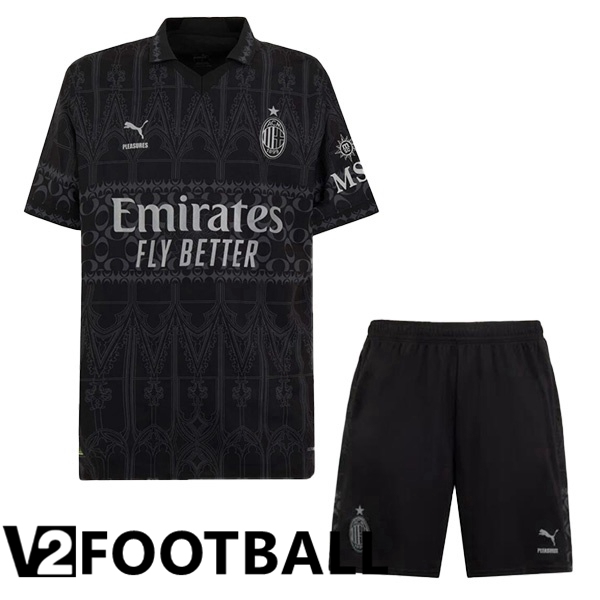 AC Milan Kids Soccer Shirt Fourth Black 2023/2024