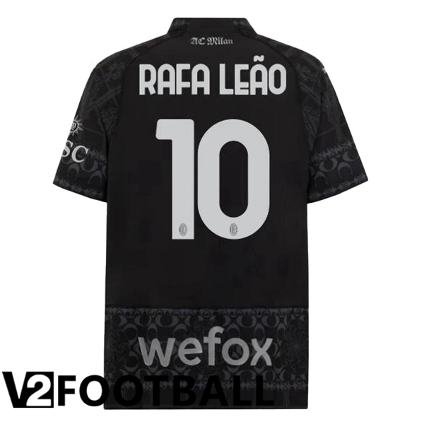 AC Milan (Rafa Leão 10) Soccer Shirt Fourth Black 2023/2024