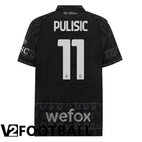 AC Milan (Pulisic 11) Soccer Shirt Fourth Black 2023/2024