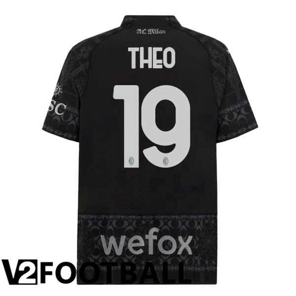 AC Milan (Theo 19) Soccer Shirt Fourth Black 2023/2024
